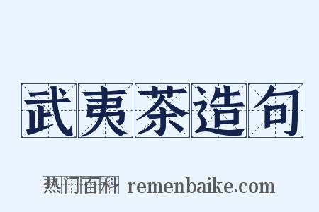 武夷茶造句是什么意思的图片